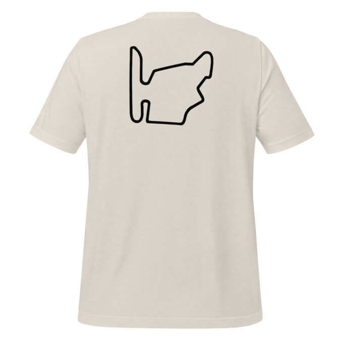 Budapest Formula 1 race track t-shirt – with race circuit silhouette